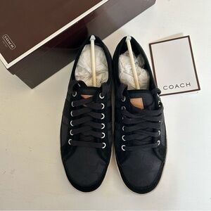 Coach Brad FS 12cm Black Signature Monogram Logo Sneakers